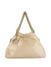 Stella Mccartney Mini Falabella Drawstring Chain-strap Shoulder Bag In Neutral