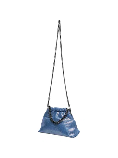Stella Mccartney Mini Falabella Drawstring Clutch Bag In Blue