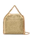 Stella Mccartney Mini Falabella Crystal Shoulder Bag In Gold
