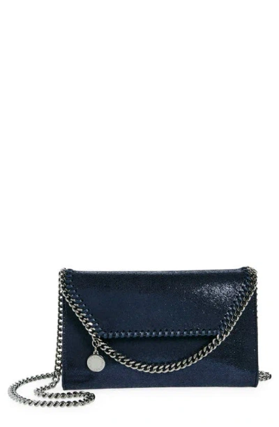 Stella Mccartney Mini Falabella Faux Leather Crossbody Bag In Blue