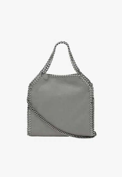 Stella Mccartney Mini Falabella Faux Leather Shoulder Bag In Gray