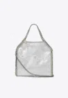Stella Mccartney Mini Falabella Metallic Faux Leather Tote In Silver