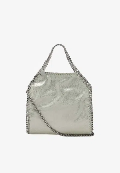 Stella Mccartney Mini Falabella Tote Bag In Light Lime Green By In Silver