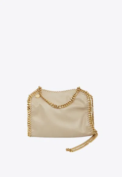 Stella Mccartney Mini Falabella Faux Leather Tote Bag In Neutral