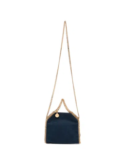 Stella Mccartney Mini Falabella Hand Bag In Synthetic Suede In Blue
