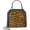 Stella Mccartney Mini Falabella Leopard Jacquard Crossbody Tote In Leopard