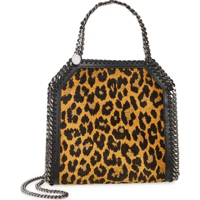 Stella Mccartney Mini Falabella Leopard Jacquard Crossbody Tote