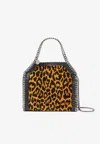 Stella Mccartney Mini Falabella Leopard Print Tote Bag In Brown