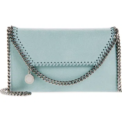 Stella Mccartney Mini Falabella Shaggy Dear Faux Leather Crossbody Bag In Blue