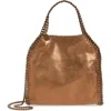 Stella Mccartney Mini Falabella Shiny Dot Faux Leather Crossbody Bag In Brown