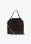 Stella Mccartney Folded Falabella Tote Bag With Snakeskin Effect In Brown
