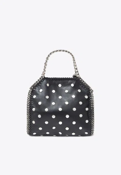 Stella Mccartney Mini Falabella Studded Tote Bag In Black
