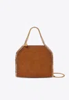 Stella Mccartney Mini Falabella Suede Bag In Brown