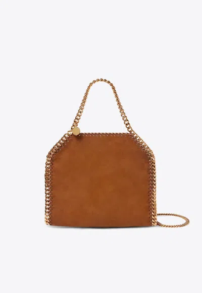 Stella Mccartney Mini Falabella Suede Bag In Brown