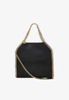 Stella Mccartney Falabella Mini Black Handbag With Handle And Chain Shoulder Strap In Eco Leather Woman In Black