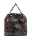 Stella Mccartney Womens Espresso Mini Falabella Snake-print Faux-leather Tote Bag In Brown