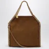 Stella Mccartney Mini Falabella Faux Suede Crossbody Bag In Brown