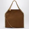Stella Mccartney Mini Falabella Faux Suede Crossbody Bag In Brown