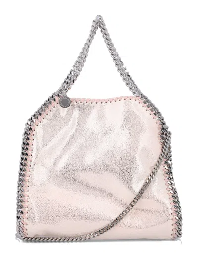 Stella Mccartney Mini Falabella Tote Bag In Shaggy Deer In Rosa