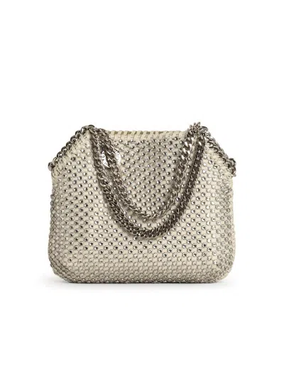 Stella Mccartney Mini Falabella White Vegan Leather Bag In Multi