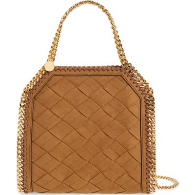 Stella Mccartney Mini Falabella Woven Faux Suede Crossbody Bag In Pattern