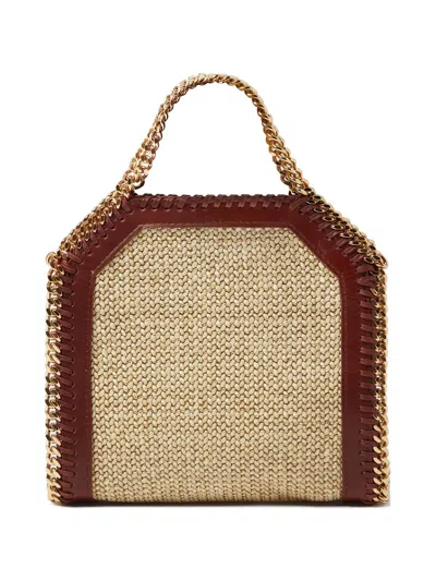 Stella Mccartney Mini Falabella Woven-design Tote Bag In Multi
