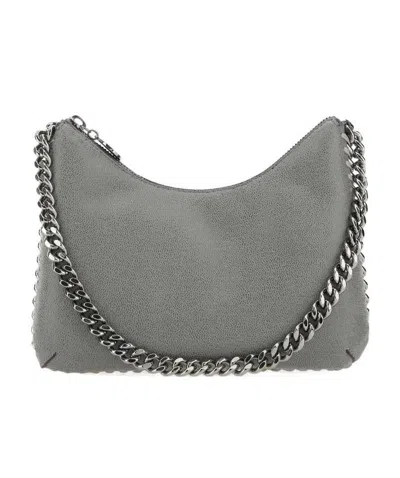 Stella Mccartney Mini Falabella Zip Shoulder Bag In Gray