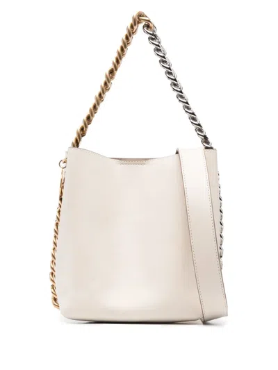 Stella Mccartney Mini Frayme Tote Bag In Neutrals