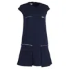 Stella Mccartney Mini Gisella Zipper Detail Dress In Navy Blue Crepe In Blue