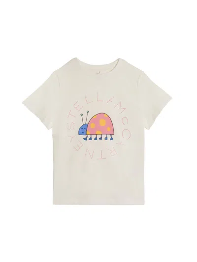 Stella Mccartney Mini Graphic T-shirt For Girls In Neutral