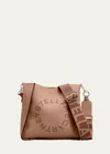 Stella Mccartney Perforated Logo Alter Napa Crossbody Bag In Moss