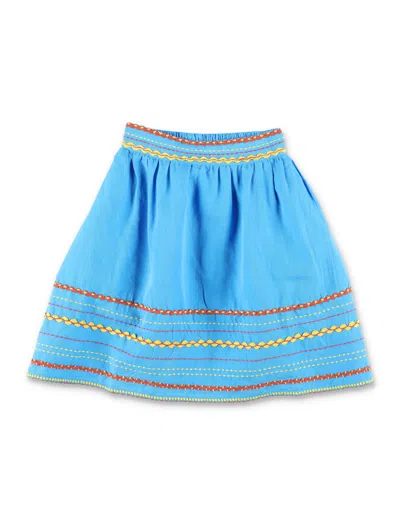 Stella Mccartney Mini Playful Skirt For Girls In Blue