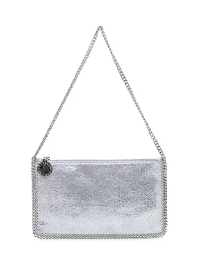 Stella Mccartney Mini Pochette With Sleek Design In Silver