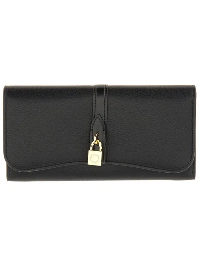 Stella Mccartney Mini Portasheet Handbag With Creative Paint Design In Black