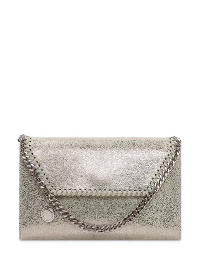 Stella Mccartney Mini Portasheet Wallet With Catena In Silver