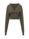 Stella Mccartney Mini Pullover With Sneck V In Brown