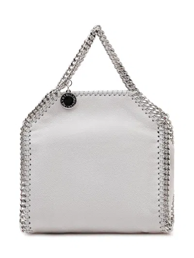 Stella Mccartney Mini Shoulder Bag With Chain In Gray