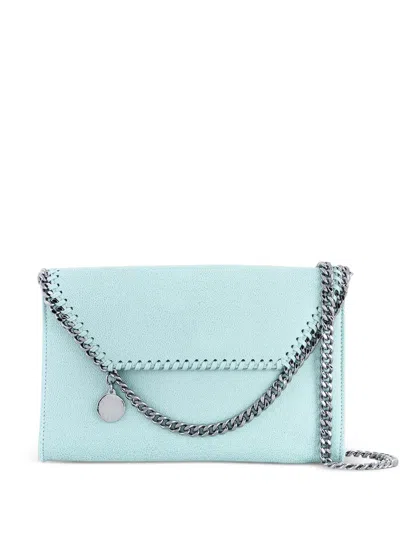 Stella Mccartney Mini Shoulder Bag With Engraved Medallion Charm - 22cm X 14cm X 2.5cm In Blue