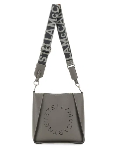 Stella Mccartney Mini Shoulder Bag With Logo - 23cm X 23cm X 8cm In Gray