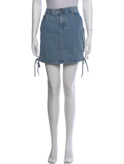 Pre-owned Stella Mccartney Mini Skirt In Blue