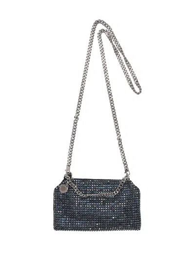 Stella Mccartney Mini Soft All Over Mesh Clutch Bag In Ink