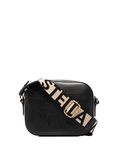 Stella Mccartney Mini Stella Logo Crossbody Bag In Schwarz