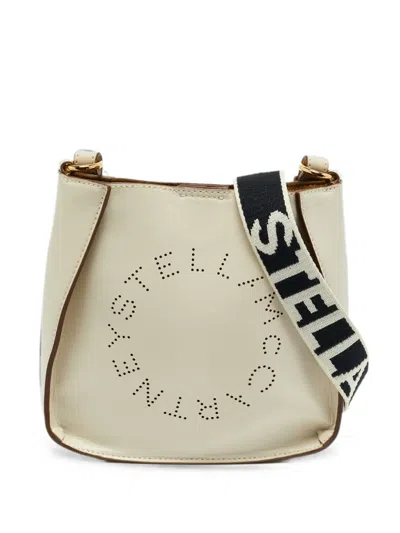 Pre-owned Stella Mccartney Mini Stella Logo Crossbody Bag In White