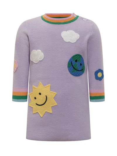 Stella Mccartney Mini Stylish Suit For Kids In Purple