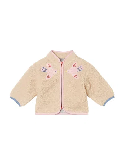 Stella Mccartney Mini Sweatshirt Jacket In Sand