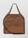 Stella Mccartney Mini Falabella Shiny Dot Faux Leather Crossbody Bag In Brown