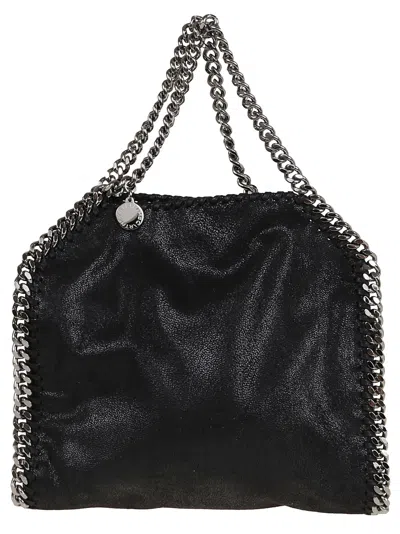 Stella Mccartney Mini Tote Eco Shaggy Deer In Black