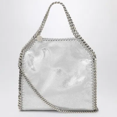 Stella Mccartney Silver Falabella Mini Tote Bag In White