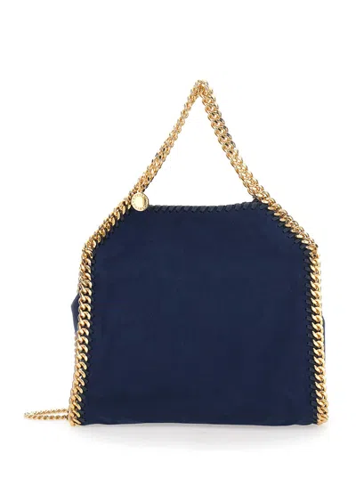 Stella Mccartney Mini Tote Handbag With Chain In Blu