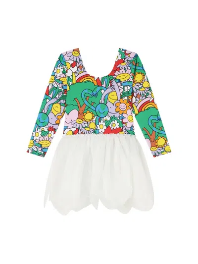 Stella Mccartney Mini T-shirt Dress For Kids In Green